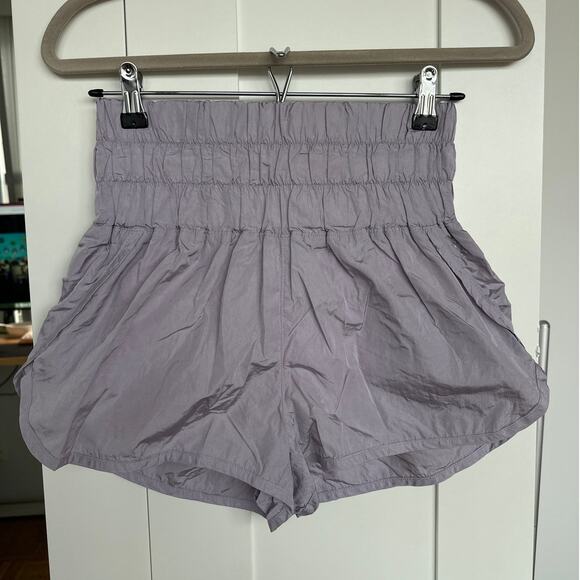Free People Movement Lavender The Way Home Logo Shorts, Size S, Like New - Picture 1 of 6